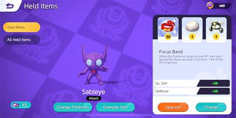 Pokémon UNITE Sableye Builds, Moves, Stats, Emblems.